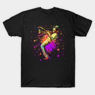 Abstract Musician Playing Trumpet T-Shirt